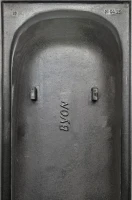 Чугунная ванна Byon B13 130x70 см, пристенная, белая, на ножках