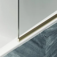 Шторка на ванну Maybahglass MGV-144-3у 64x140, профиль золото, стекло прозрачное