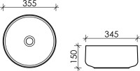 Накладная раковина Ceramicanova Element CN5047 35 см