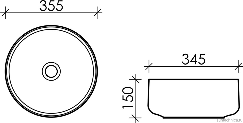 Накладная раковина Ceramicanova Element CN5047 35 см