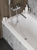 Акриловая ванна Teymi Helmi 120x70 см, пристенная, белая, с каркасом