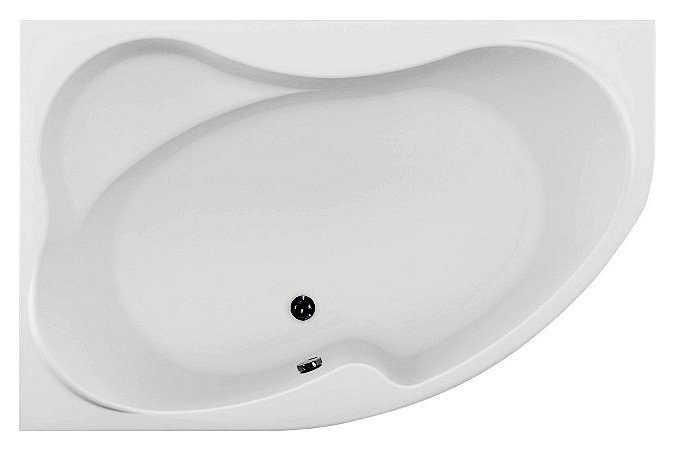 Акриловая ванна Aquanet Capri 00205476 L 160x100 см, угловая, левая, пристенная, белая, асимметричная, с каркасом, с сиденьем
