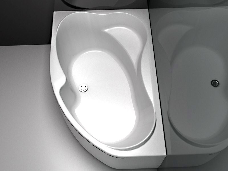 Акриловая ванна Aquanet Capri 00205476 L 160x100 см, угловая, левая, пристенная, белая, асимметричная, с каркасом, с сиденьем