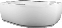 Акриловая ванна Aquanet Capri 00205476 L 160x100 см, угловая, левая, пристенная, белая, асимметричная, с каркасом, с сиденьем