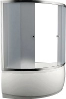Акриловая ванна Aquanet Capri 00205476 L 160x100 см, угловая, левая, пристенная, белая, асимметричная, с каркасом, с сиденьем