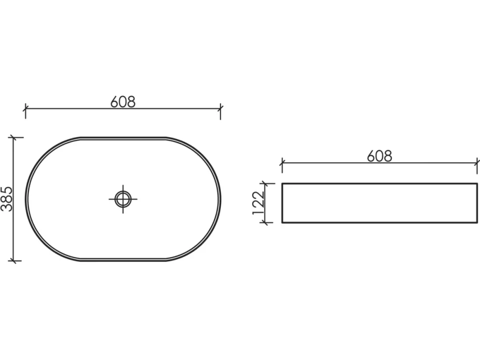 Накладная раковина Ceramicanova Element CN6048MSG серая матовая