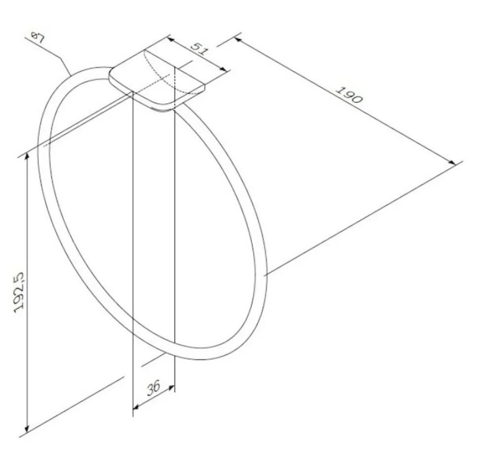 Держатель для полотенец AM.PM Inspire V2.0 A50A34400 хром, кольцо