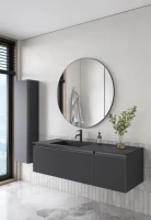 Тумба с раковиной Armadi Art Quatro 2 140 anthracite, с раковиной anthracite