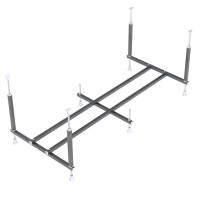 Акриловая ванна Timo Ritta 155x70 см, пристенная, белая, с каркасом