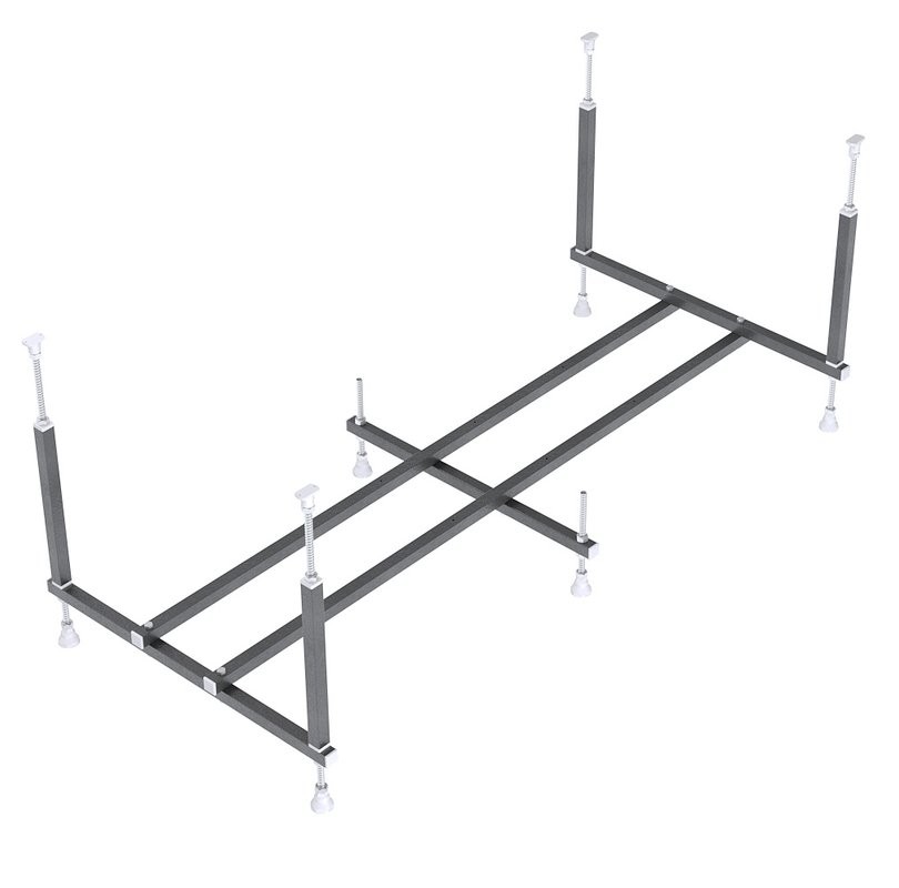 Акриловая ванна Timo Ritta 155x70 см, пристенная, белая, с каркасом