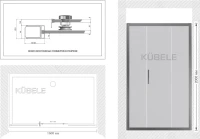 Душевая дверь в нишу Kubele DE019 D3-CLN-MT 160 см, профиль матовый хром