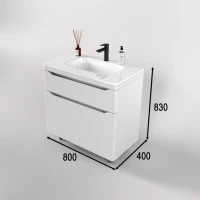 Тумба с раковиной Style Line Марелла 80 напольная, белая матовая