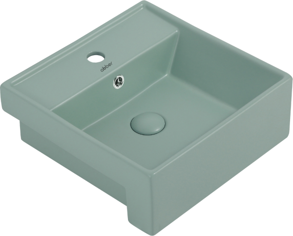 Накладная раковина Abber Rechteck AC2208MCG матовая светло-зеленая