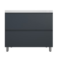 Тумба напольная "Манхэттен 100" ЭМАЛЬ, под раковину ASTI, 2 ящика, PLUS, графит Тумба напольная "Манхэттен 100" ЭМАЛЬ, под раковину ASTI, 2 ящика, PLUS, графит