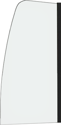 Шторка на ванну Abber Ewiges Wasser AG50080B 80x140, профиль черный, стекло прозрачное