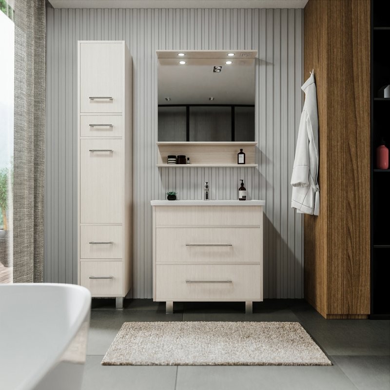 Мебель для ванной комнаты Бриклаер Чили Чили 80 светлая лиственница С