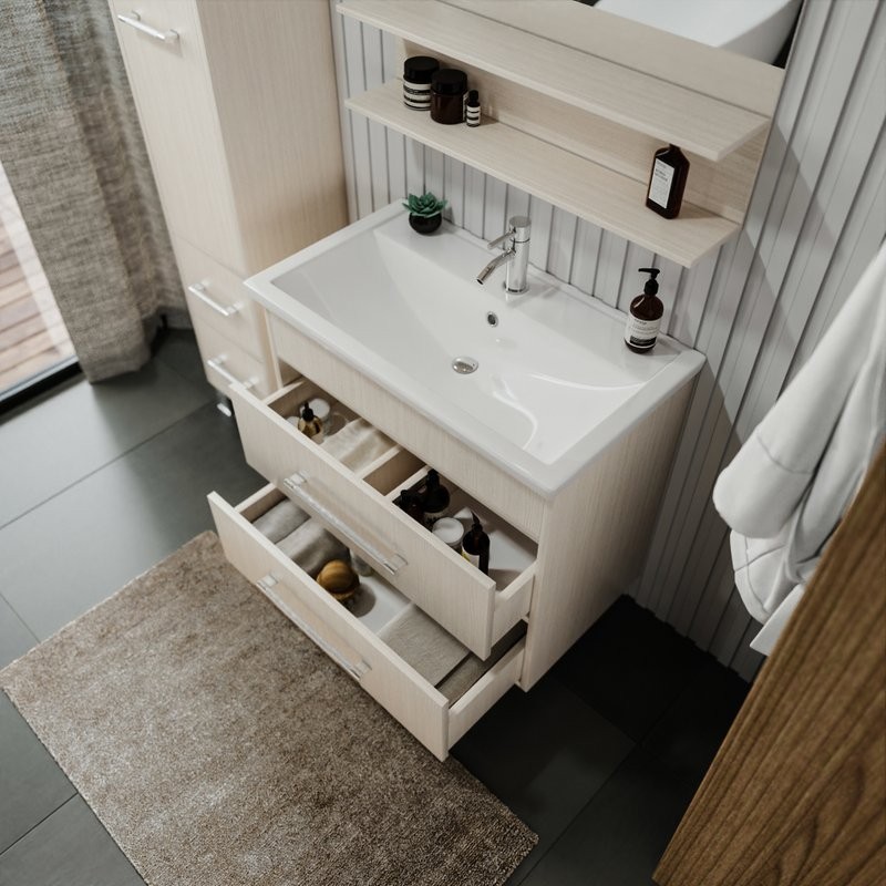 Мебель для ванной комнаты Бриклаер Чили Чили 80 светлая лиственница С