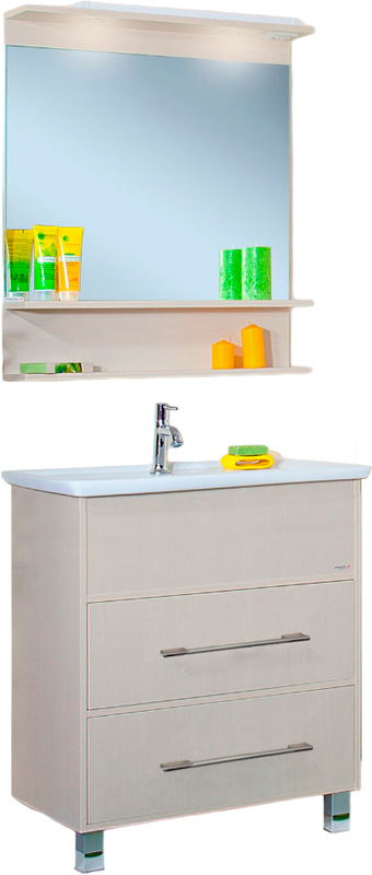 Мебель для ванной комнаты Бриклаер Чили Чили 80 светлая лиственница С