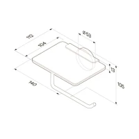 Держатель для туалетной бумаги AM.PM X-Joy A85A341500 с полкой для телефона, хром