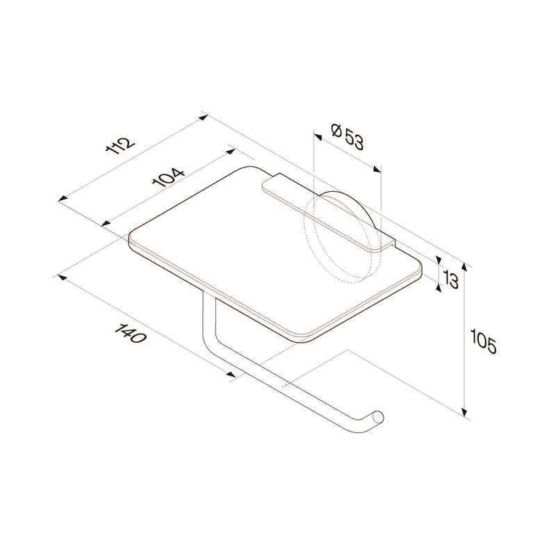 Держатель для туалетной бумаги AM.PM X-Joy A85A341500 с полкой для телефона, хром