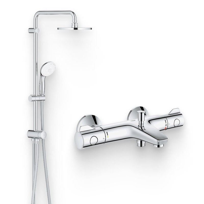 Душевой комплект Термостат Grohe Grohtherm 800 34576000 + Стойка New Tempesta 27389002