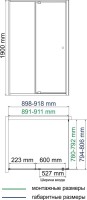 Душевой уголок Wasserkraft Aula 11P20 90x80 см