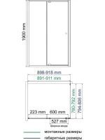 Душевой уголок Wasserkraft Aula 11P20 90x80 см Душевой уголок Wasserkraft Aula 11P20 90x80 см