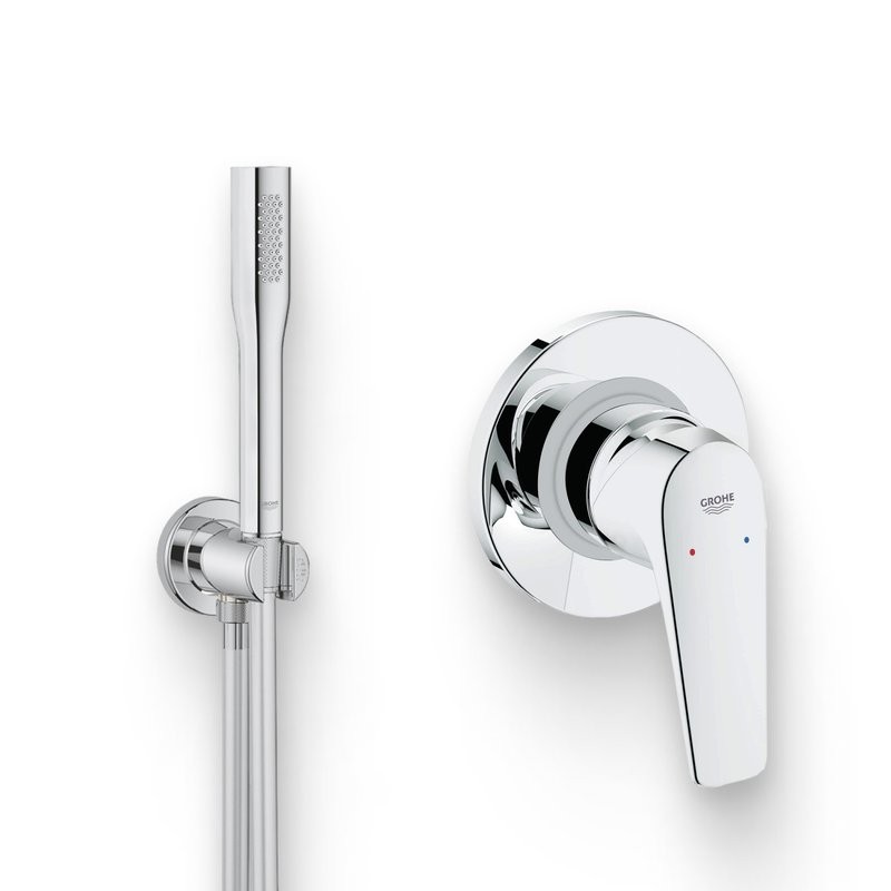 Душевой комплект Смеситель Grohe BauFlow 29046000 + Гарнитур Euphoria Cosmopolitan 26404000
