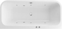 Акриловая ванна Excellent Arana WAEX.ARA18.SOFT 180x85 см, пристенная, с гидромассажем, белая, с каркасом, со сливом-переливом