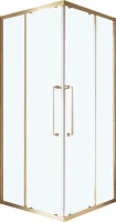 Душевой уголок Cezares Relax RELAX-304-A-2-90-C-BORO 90x90, профиль брашированное золото