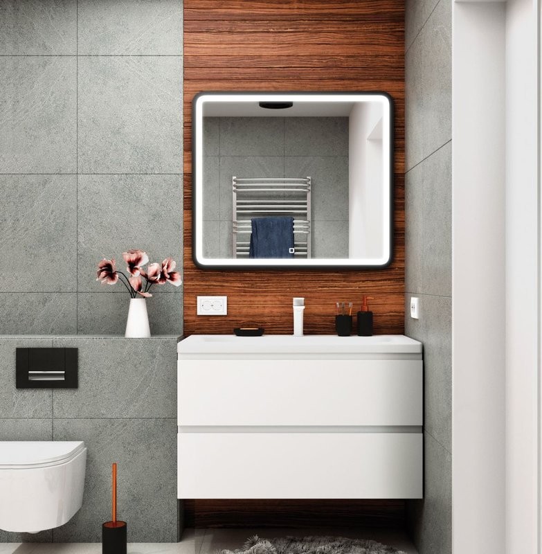 Тумба с раковиной Art&Max Bianchi 90, подвесная, белый глянец