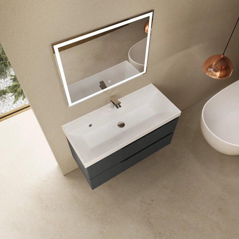 Тумба под раковину для ванной AQUAme S3 100 антрацит