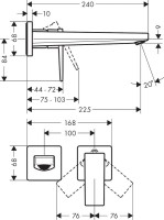 Смеситель для раковины Hansgrohe Metropol 32526700 С ВНУТРЕННЕЙ ЧАСТЬЮ матовый белый
