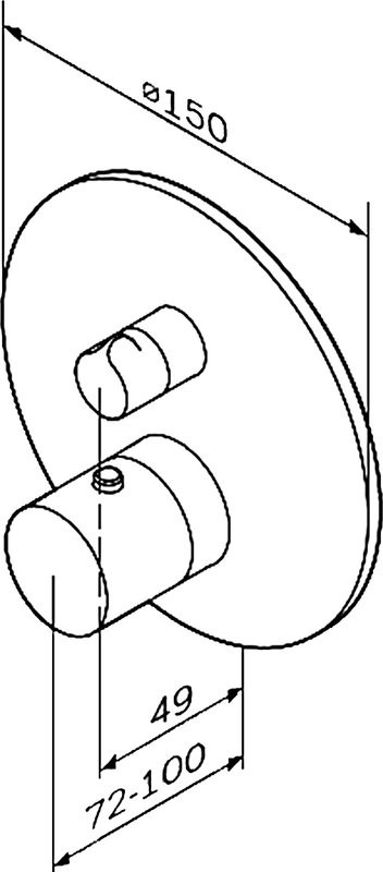 Термостатический смеситель встраиваемый AM.PM Like F8075600 С ВНУТРЕННЕЙ ЧАСТЬЮ, хром