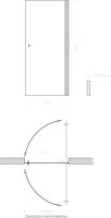 Душевая дверь в нишу Maybahglass MGD-803-5 80 см, профиль хром матовый, стекло прозрачное