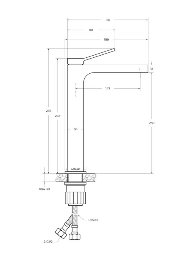 Смеситель для раковины BelBagno Albano ALBANO-LMC-CRM-W0 хром