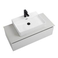 Мебель для ванной комнаты Cezares Slider 100 подвесная, 1 ящик, со столешницей, bianco opaco