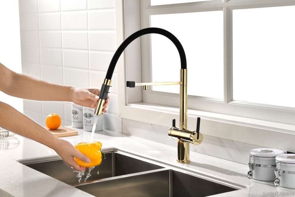 Смеситель для кухни Gravity, золото, Gr213888-G, Starke-Paulmark