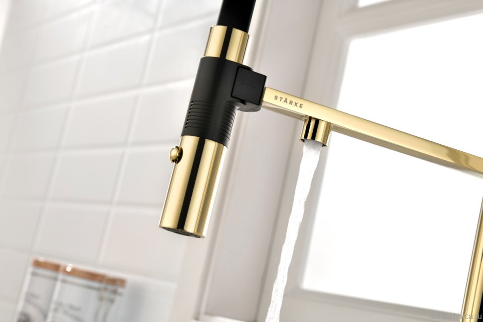 Смеситель для кухни Gravity, золото, Gr213888-G, Starke-Paulmark
