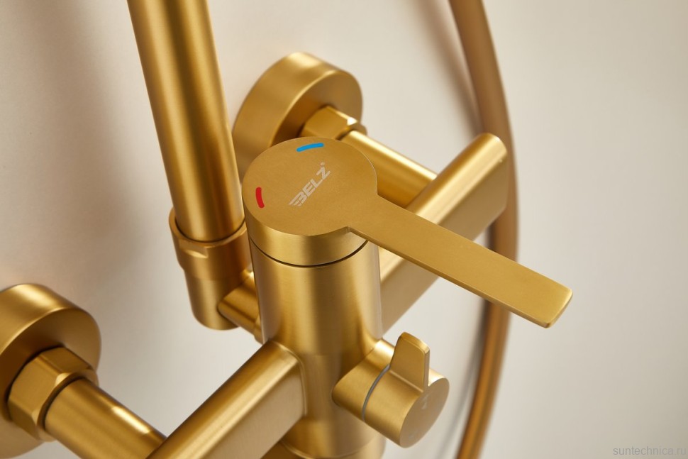 Душевая стойка BELZ B813 B24813-5 матовое золото