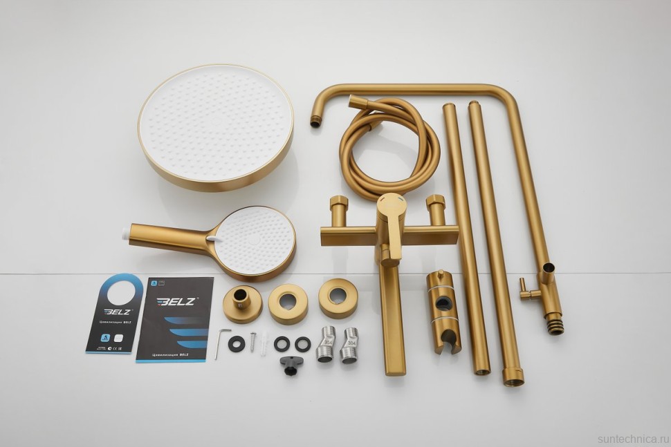 Душевая стойка BELZ B813 B24813-5 матовое золото