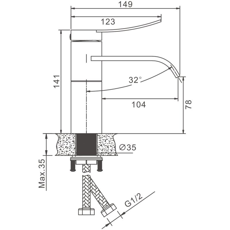 Смеситель для раковины BELZ B812 B10812-5 золото