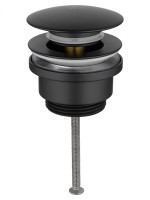 Донный клапан для раковины Wonzon & Woghand WW-88SS07-MB без перелива, матовый черный