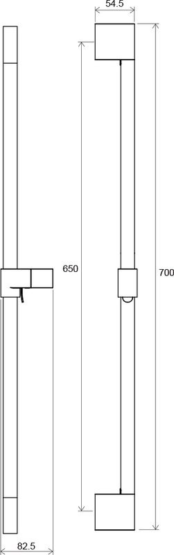 Душевая штанга Ravak Chrome 974.60RGB 70 см, розовое золото