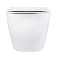 Комплект Унитаз подвесной BOND Oval F01-10Long удлиненный, безободковый, с микролифтом, белый + Инсталляция VitrA V-Fix Core 732-5800-01PV + Кнопка Root Square 740-2300 белая глянцевая