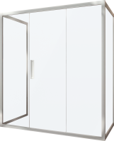 Душевой уголок Kubele DE019 R3U-MAT-CH 140х100 см, профиль хром