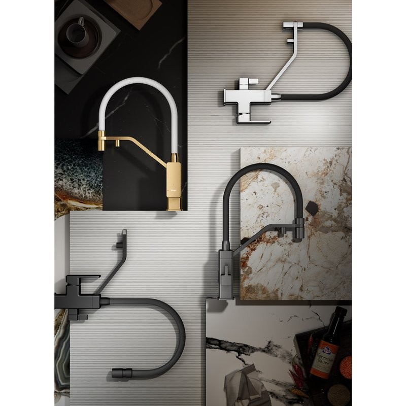 Смеситель для кухни с подключением фильтра Raglo R85.62.09, графит