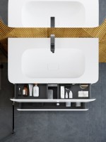 Тумба под раковину без столешницы Art&Max Sanremo 100 подвесная, 2 ящика, белая глянцевая