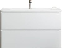 Тумба под раковину без столешницы Art&Max Sanremo 100 подвесная, 2 ящика, белая глянцевая