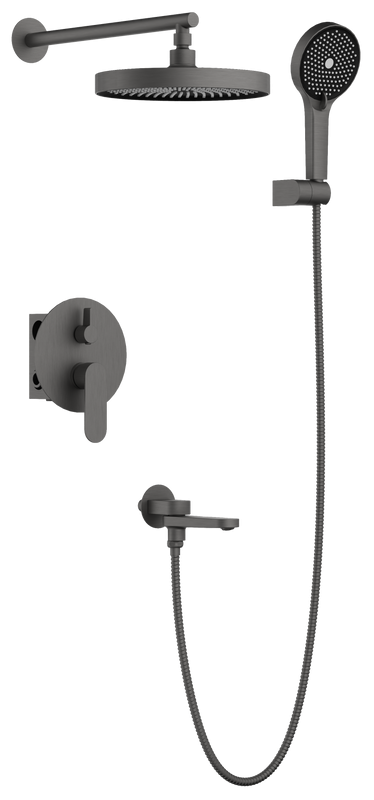 Душевой комплект BELZ B713 B80713-3 С ВНУТРЕННЕЙ ЧАСТЬЮ, оружейная сталь